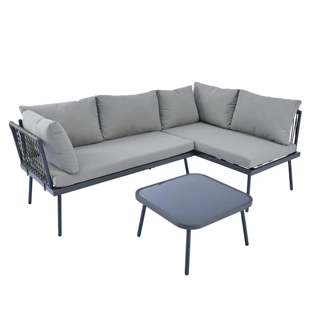 Steel 3pcs sofa set HOME DEPOT (12)