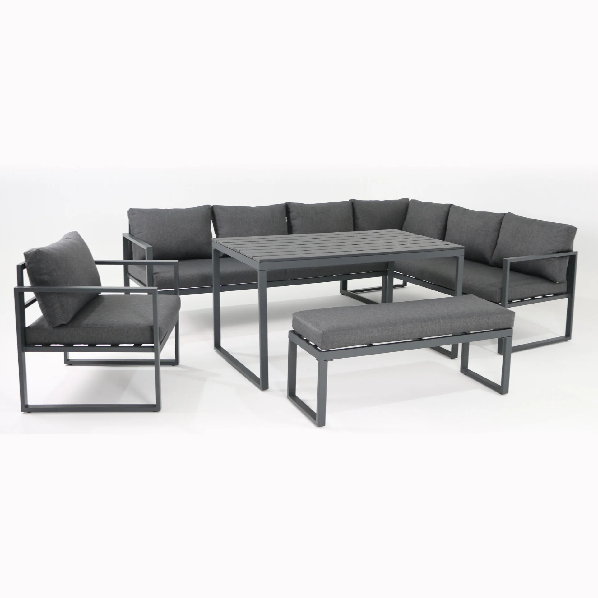 Steel corner sofa set-NON KD (21)
