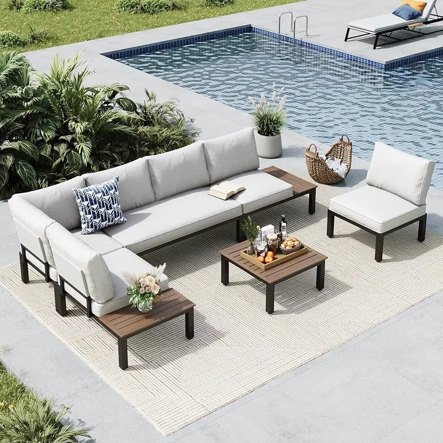 6PC STEEL SOFA SET (30)
