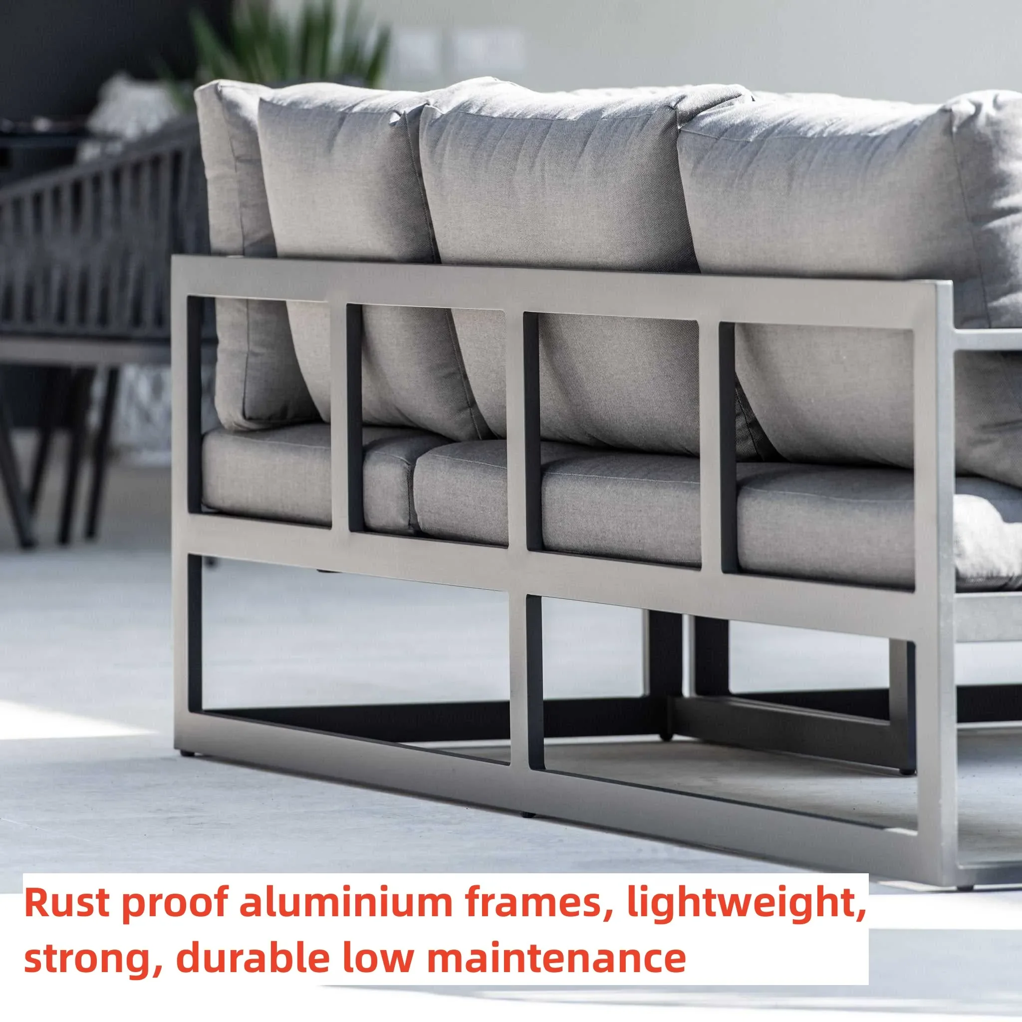 Aluminum corner sofa set (51)