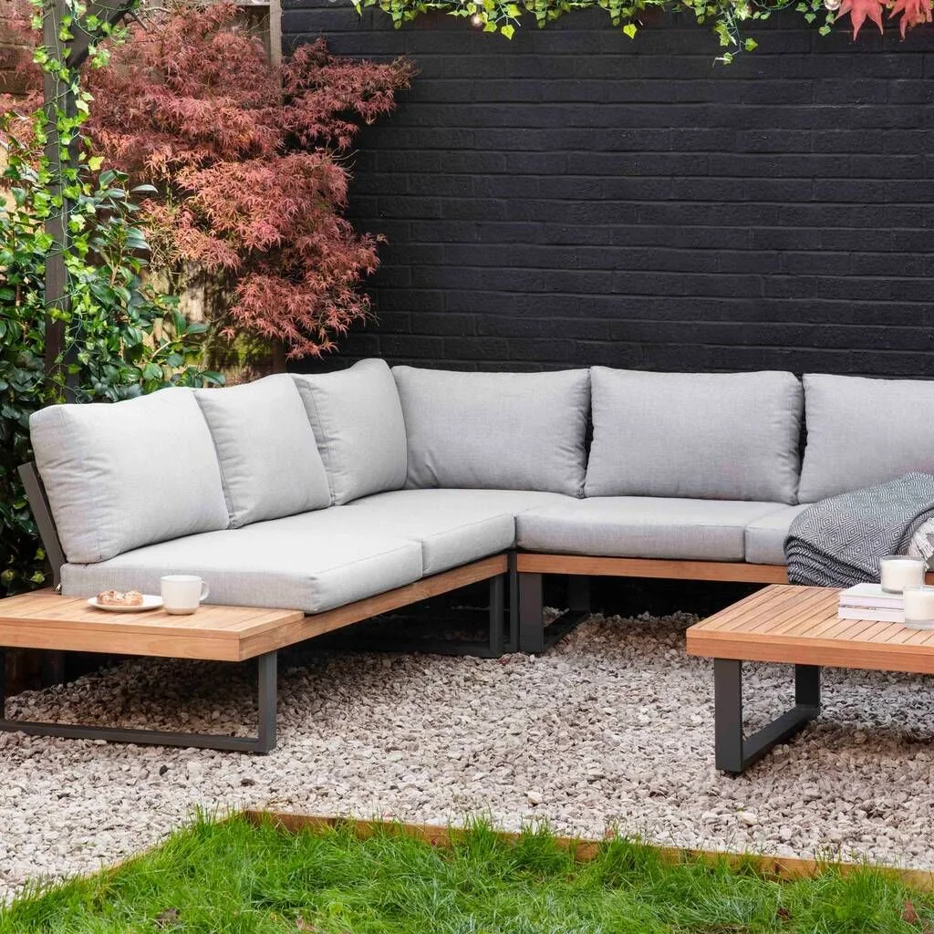 Steel corner sofa set (62)