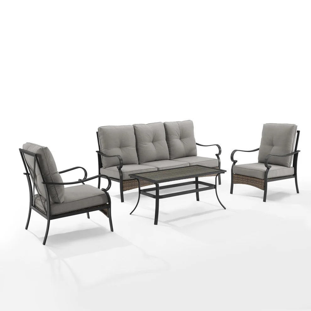 Steel 4pc sofa set (65)