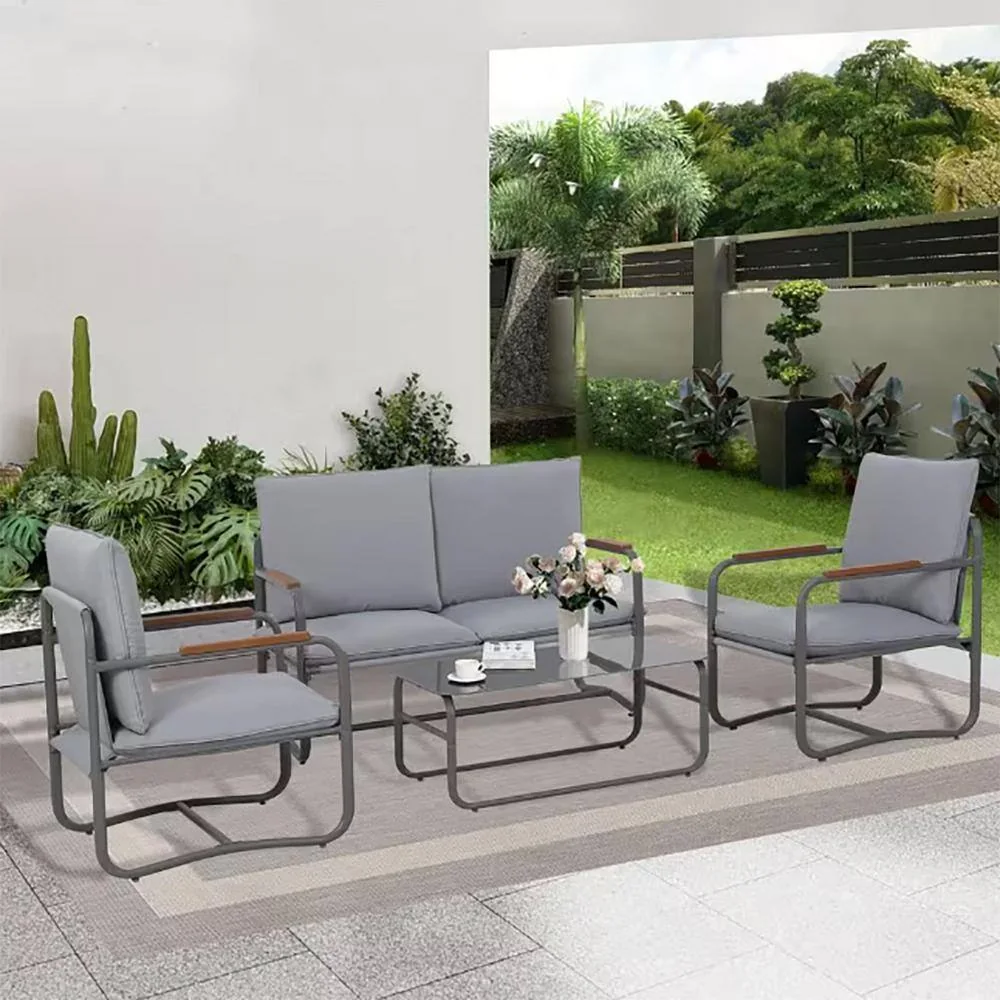 Steel 4pc sofa set HOME DEPOT (78)