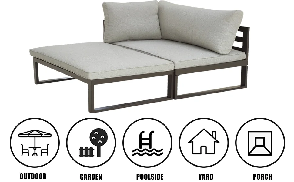 Steel corner sofa set-UKFR CUSHION (89)